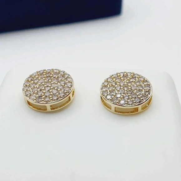 - 14K Gold Plated Cubic Zircon Earrings, INUS1BR144 - Picture 4 of 9